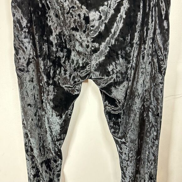 FABLETICS High Waisted Crushed Black Velour Crossover Leggings Size XXL NWOT - Picture 11 of 16